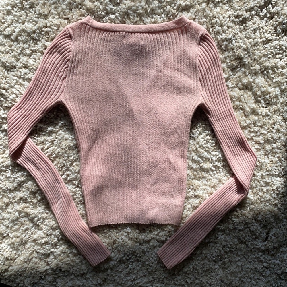 Light Pink Button Sweater - Picture 4 of 6